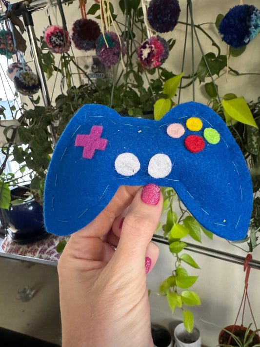 Video game controller catnip toys