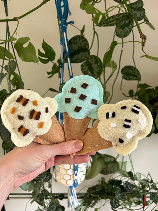 Ice Cream cones catnip toys